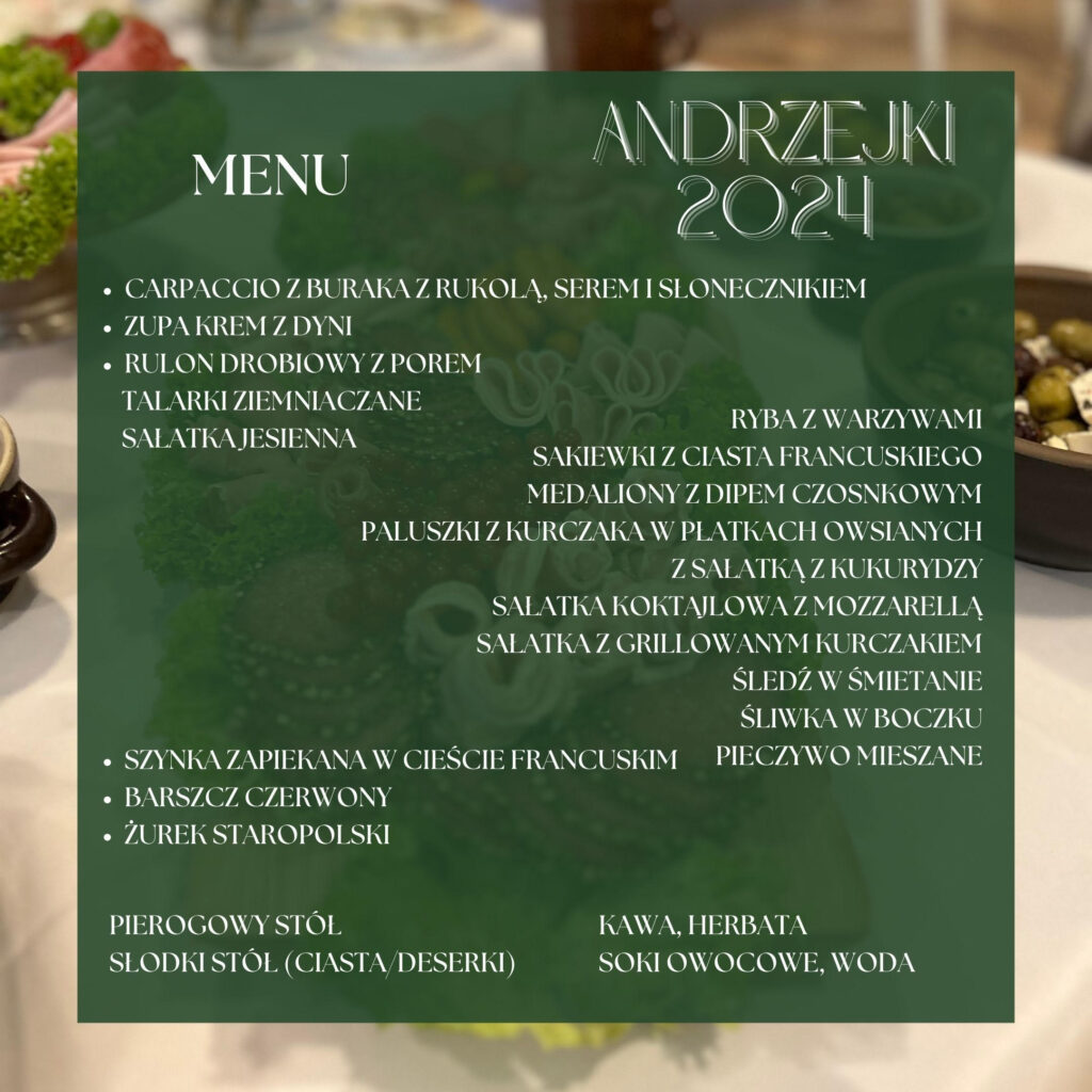 Menu Andrzejkowe